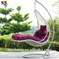 White or Brown PE Rattan Wicker Garden Swing Chair